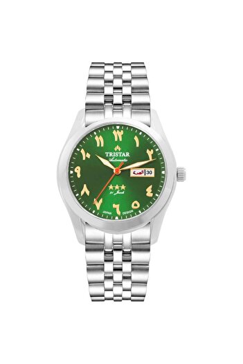 Tristar BA Series Automatic Stainless Steel Band Day-Date Display Watch