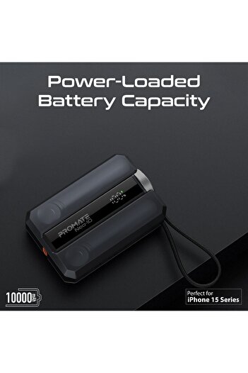 Promate Power bank For phone and apple watch 30w ultra-fast charger