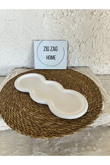 Zigzag Home Dekoratif Bölmeli Tabak ,Tepsi , Kase ,Organizer , Çok Amaçlı ,Sunum Tepsisi