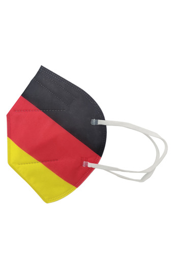 THK Set of 5 FFP2 Masks Black/Red, model AD-1001, 5 layers, individually wrapped