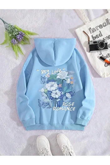 aynewmoda Sheen E Wear Hanorac cu glugă cu logo grafic cu șireturi și căptușeală termică
