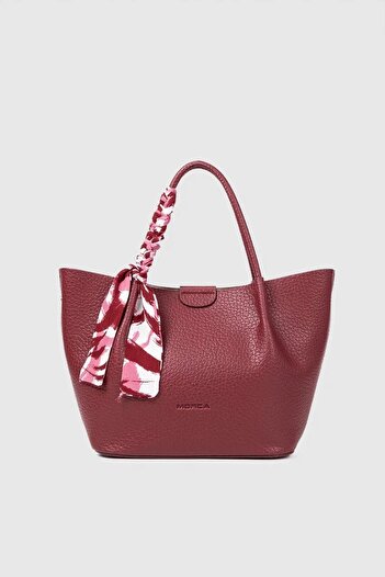 MORCA Women's Long Strap Handbag Burgundy