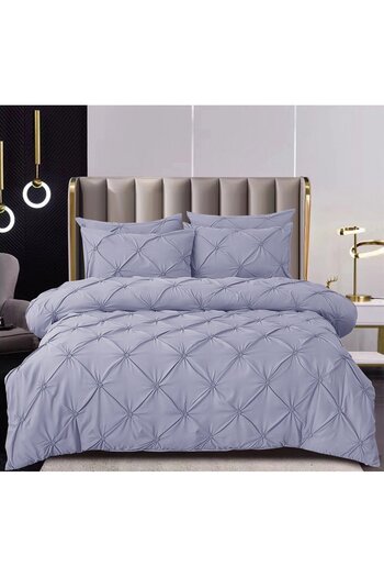 FIONNA.RO Lenjerie De Pat Cu Pliuri - Baby Blue