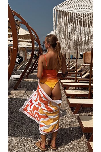 ELY PARKER Beach Set, Beach Towel and Beach Bag (Cotton and Panama Fabric)