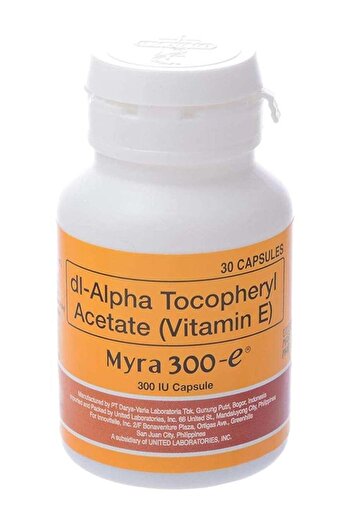 Myra E 300 Iu Vitamin E D-Alpha Tocopherol 30 Capsules