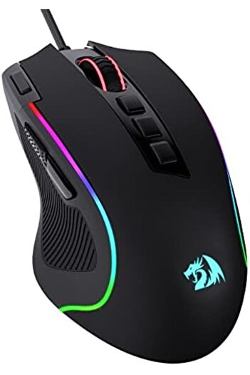 REDRAGON Predator Wired Gaming Mouse, Black, M612-RGB