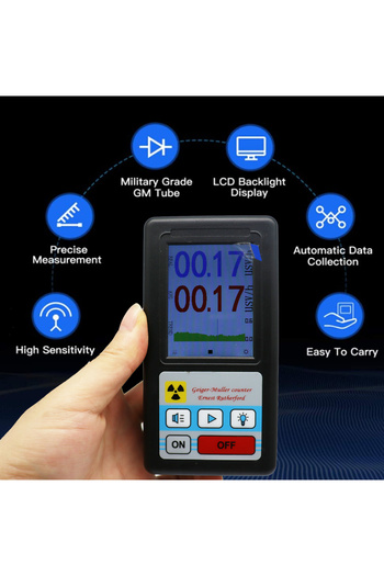 mythtiger BR-6 Assembled DIY Geiger Counter Kit, Assembled Radiation Detector System Miller Tube Nuclear Radia