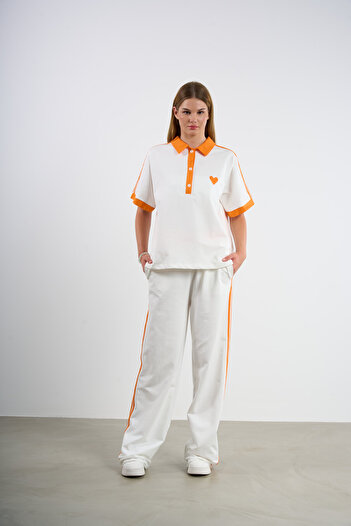 HANIQA Summer Polo Neck Short Sleeve Suit