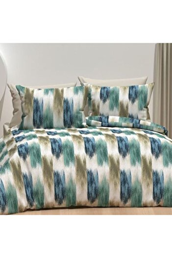 Ralex Double Bed Linen Set Cotton Ranforce 4 Pieces Sheet 240 x 260 cm, Quilt Cover 200 x 230 cm, 2 Pillow
