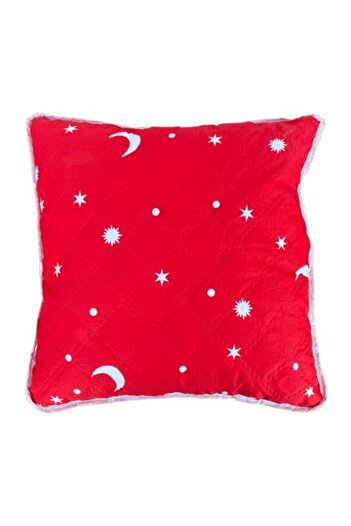 Ralex Quilted Pillow Model Stars and Moon 70 x 70 cm, Red