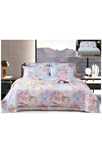 FIONNA.RO Premium Elastic Satin Bed Linen - Roses in Paradise