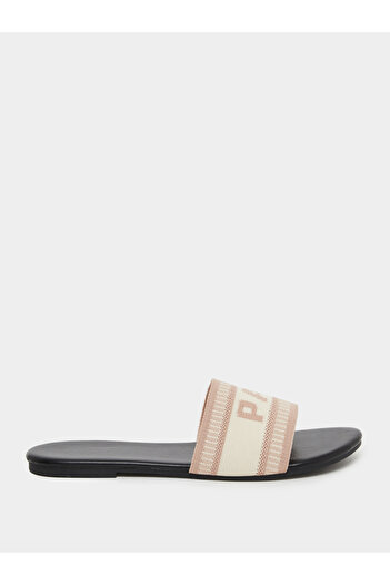 Take Two By Styli Slogan Strap Flat Sandals