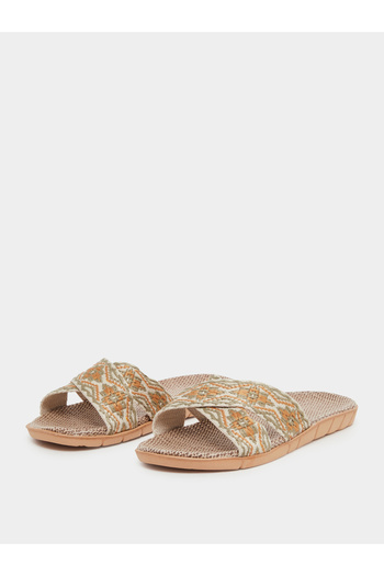 Take Two By Styli Cross Strap Vamp Flat Sandals