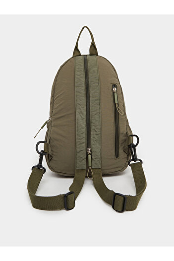 Styli Women Khaki Buckle Strap Backpack