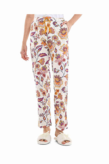 R&B Patterned Lounge Pants with Drawstring Waist