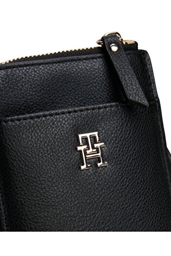 Tommy Hilfiger Th Distinct Siyah Kadın Telefon Cüzdanı