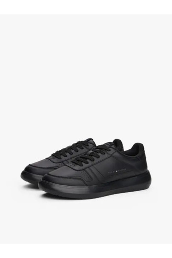 Tommy Hilfiger Moderní pánské černé kožené boty Lightcup (FM0FM05529-BDS)
