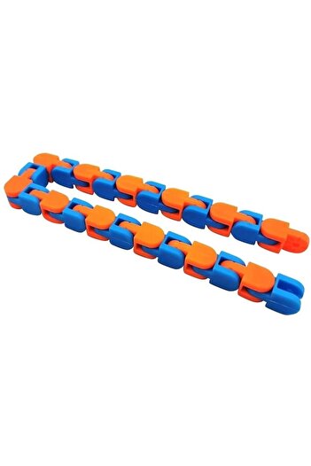 Royal Jucarie Senzoriala Antistres, Fidget Toys, Puzzle de Imbinat Tip Sarpe, 24 Piese, +3 Ani, Portocaliu