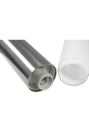 MasterLED Manila outdoor lamp post, stainless steel, 450mm, E27 bulb, round