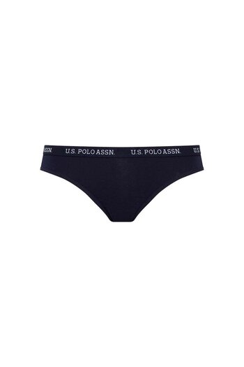 U.S. Polo Assn. Licensed 95% Cotton Women's Slip Panties 3-Piece Special Boxed Package / Fuchsia - Navy Blue - White