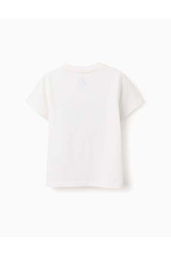 Ziddy Cotton T-shirt with Print for Boys 'Avengers', White