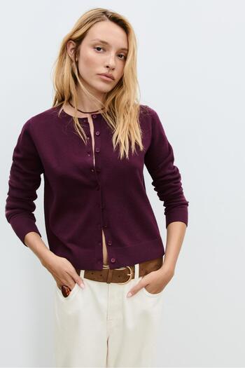 Stradivarius Soft-touch knit cardigan with buttons