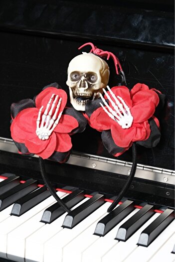 BeySüS Απόκριες Halloween Tac Rose Fifty Spidered Skeleton