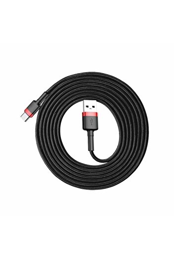 Gear Data Power USB to Type-C Cable 3A, Fit, 480Mbps, 1m, P56, Alumix, Red/Deep Dark