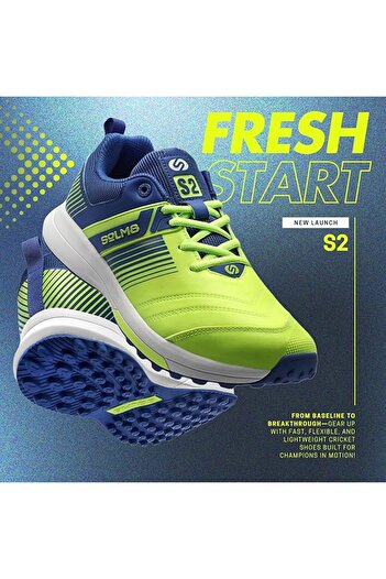 SOLM8 S2 Cricket Shoes - Advanced Grip Rubber Spikes for Grass, Ultralight Cushioning
