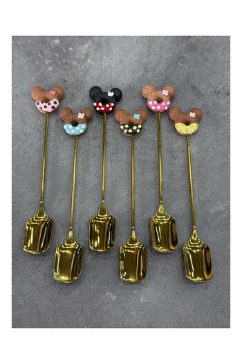 Doğudeko Luxury Figured Metal 6-Piece Spoon