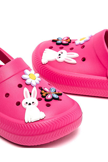 R&B Fuchsia Girl Jibbitz Detail Clogs