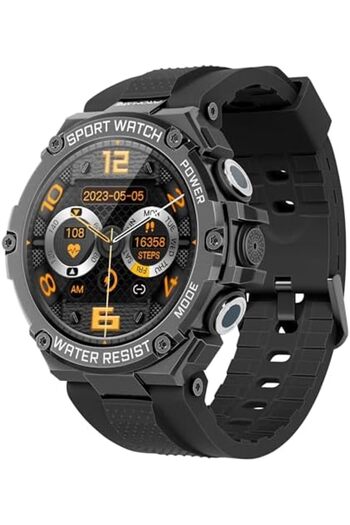 Promate Xwatch-R19 Rugged Smart Watch for Men, 1.53" Round Dial with Bluetooth Calling, Water Resist