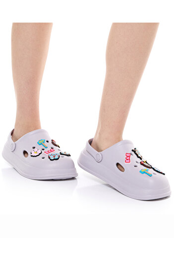 R&B Lilac WoMen's's Jibbitz Slingback Clogs