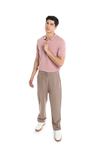 R&B Textured Polo T-Shirt with Short Sleeves