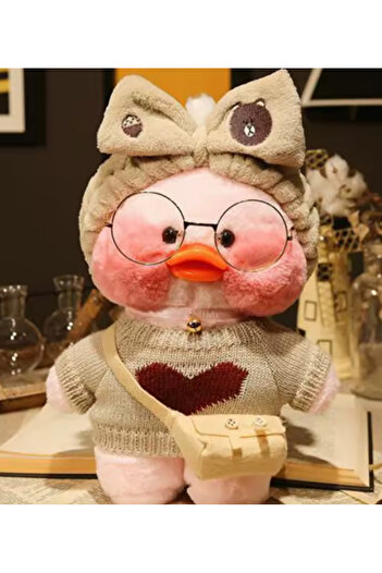 LRS STORE Super Quality Lalafanfan Full Set Kwaii Cartoon with Outfit 30cm Plush Duck Gift Plush Lala Fanfan