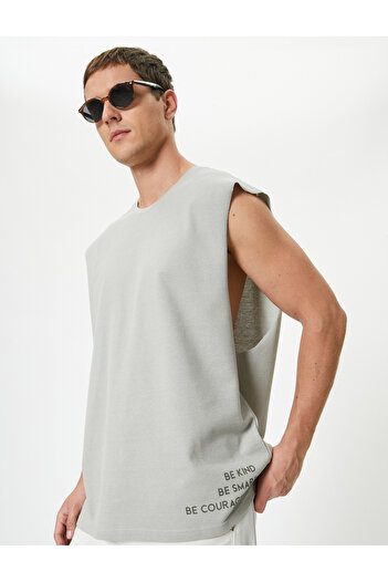 Koton Gray Men's Cotton Tank Top