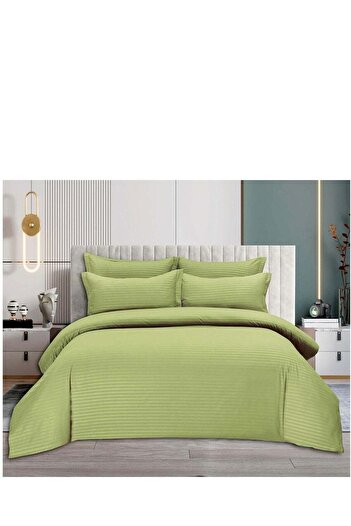 Generic Umeema Super Soft Cotton 6pcs King Size (220 x 240 cm) Striped Duvet Cover Set