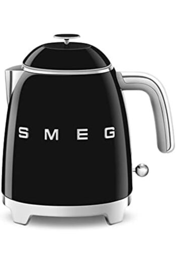 SMEG KLF05BLUK 50's Retro Style Mini Kettle, 0.8L Capacity with Water Level Indicator