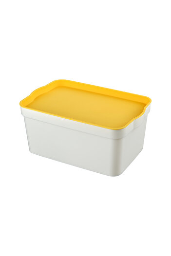 Waldern Home Retro Colorful Lid Storage Box 7.5 Lt Multi-Purpose Storage Container Multi Color