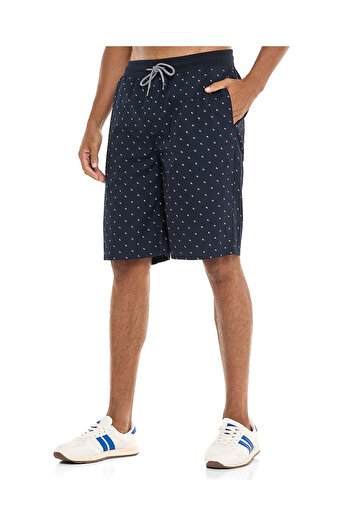R&B Printed Sleep Shorts with Drawstring Waist
