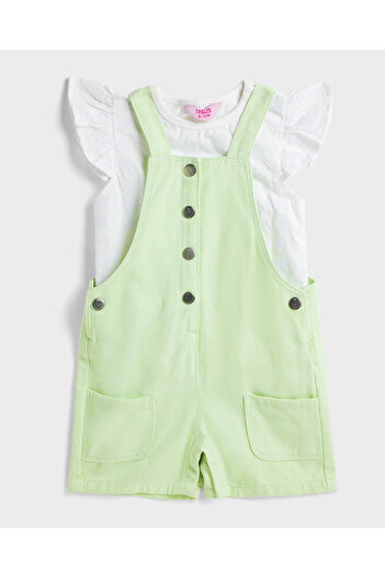 R&B Embroidered Top and Dungaree Set