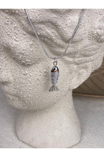 Brethils Moving Tail Fish Necklace Steel Tarnish Free Guaranteed Invoice