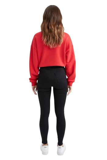 byhaziran butik Women's High Waist Lycra Tightening Pantalon Slim Fit Jeans