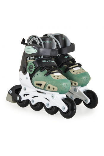 byox Adjustable rollers size 34-38 for children, breathable interior with cushioning foam, adjustable buckles