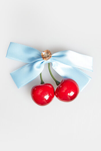 Fulla Moda Girl's Buckle with Bow and Cherry Figure