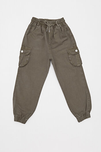Fulla Moda Cargo Pocket Jogger Boys Pants with Elastic Waist