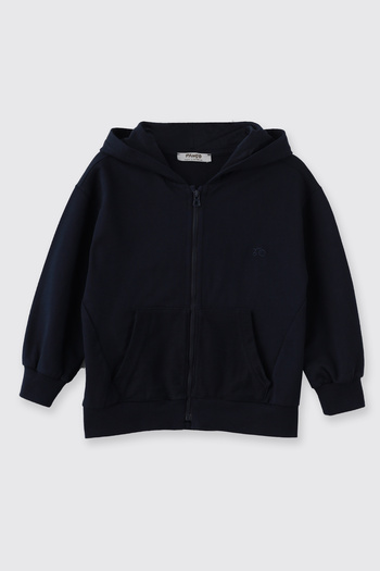 Panço Erkek Çocuk Kapüşonlu Fermuarlı Lacivert Sweatshirt