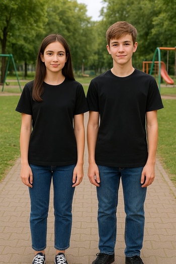Fulla Moda 100% Cotton Basic Crew Neck Unisex T-Shirt