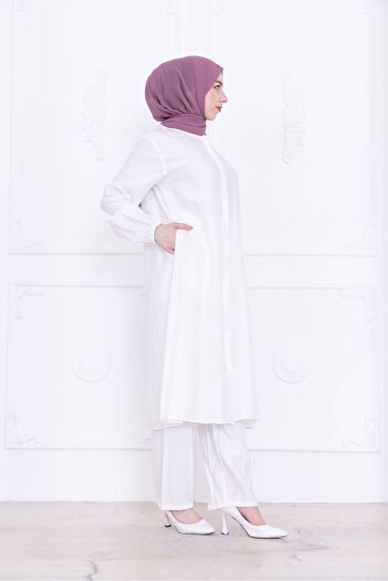 TESETTÜR FERACE GİYİM Strawberry Texture Double Set