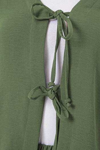 Bigdart Women's Ayrobin Kimono Skirt Double Set 8047 - Khaki